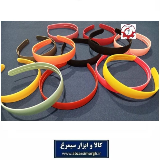 تل مو رنگی پاستیلی پلاستیکی پهنای 2.5 سانت فروش تک و جین 12 عددی ZKM-005