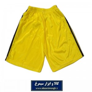 شورت و شلوارک ورزشی مردانه و پسرانه 3 خط طرح آدیداس رنگ زرد فروش تک و تعداد VLV-006E