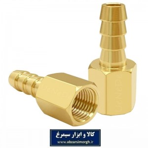 اتصالات برنجی - سر شیلنگی تو دنده 1/8 به 10 مناسب اتصال شیلنگ به لوله SBF-015