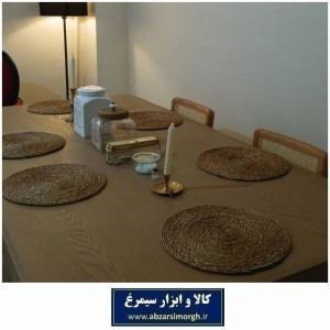 زیر بشقابی حصیری گرد کالاسی