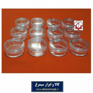ظرف و قوطی کریستال کرم و ژل گرد 30 گرم درب شفاف فروش تک و تعداد PZJ-027