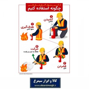 برچسب کپسول آتش نشانی مدل C جنس PVC کالاسی KSS-025