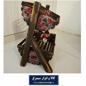 جای سیب زمینی و پیاز چوبی هنر صنایع دستی و چوب