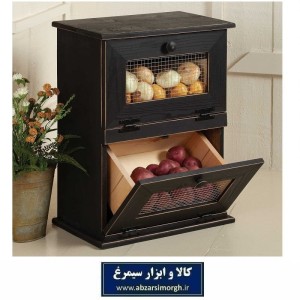 استند و جا سیب زمینی و پیاز چوبی مدل F