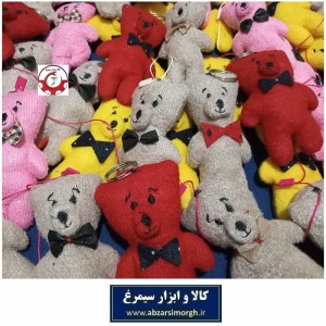 عروسک و آویز خرس رنگی پاپیون دار جوایز مدرسه و هدیه دانش آموزی ارزان و عمده HSK-193