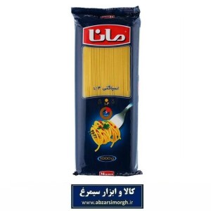 ماکارونی اسپاگتی رشته ای مانا 1000 گرم سایز 1.4 تاریخ مصرف 1406