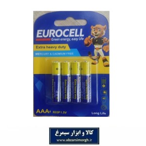 باتری نیم قلمی یوروسل Eurocell کارت 4 عددی تاریخ مصرف تا 2029 میلادی EBT-016