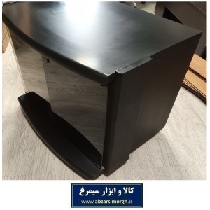 میز تلوزیون یا تی وی چوبی قدیمی رنگ مشکی کارکرده سالم UTT-001