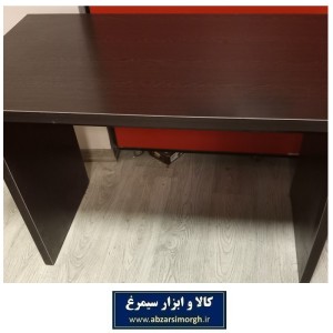 میز اداری چوبی ۱۱۰ سانت رنگ قهوه ای کارکرده و سالم UTW-006
