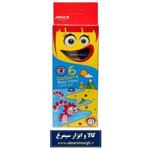 ست آبرنگ Arya آریا 6 رنگ با پالت و قلم مو جعبه مقوایی 5001 دختر