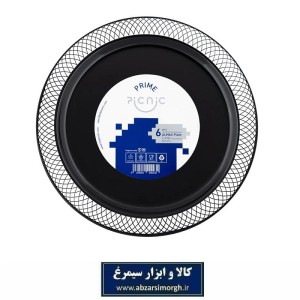 بشقاب پلاستیکی یکبار مصرف متالایز الماس طب پلاستیک 6 عددی HZY-113