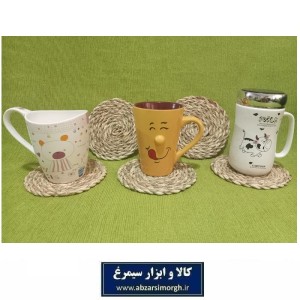 زیر لیوانی و ماگ حصیری قطر 14 سانت صنایع دستی و هنری ایران HWK-052