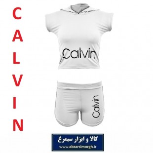 نیم تنه و شلوارک ورزشی زنانه Calvin کلوین فری سایز رنگ سفید