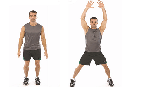 حرکت جک های پرشی Jumping Jacks