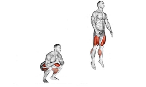 حرکت پرش اسکوات Squat Jumps
