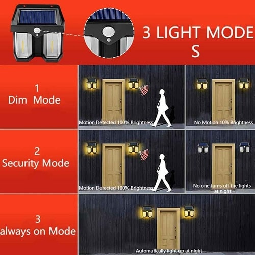 چراغ دیواری خورشیدی یا سولار solar cl-228