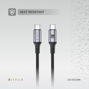 کابل شارژ USB-C to Type-C برند LEVELO مدل otto
