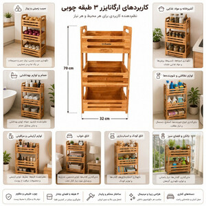 سبد سیب زمینی و پیاز کارین مدل سه طبقه
