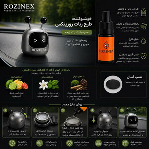 خوشبوکننده خودرو روزینکس مدل ROBO با رایحه طبیعت وزن 25 گرم