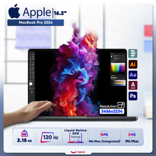 لپ تاپ 16.2 اینچی اپل مدل MacBook Pro MX313 2024 -M4 Max-48GB RAM-1TB SSD-Retina 120Hz