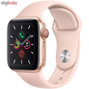 ساعت هوشمند اپل واچ سری 5 سلولار مدل 40mm Aluminum Case With Pink Sport Band