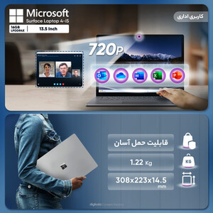 لپ تاپ 13.5 اینچی مایکروسافت مدل Surface Laptop 4-i5 1135G7 16GB 256SSD