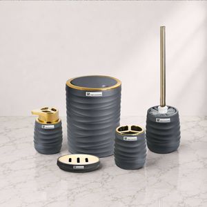 ست سرویس بهداشتی طوسی پررنگ پیکسل