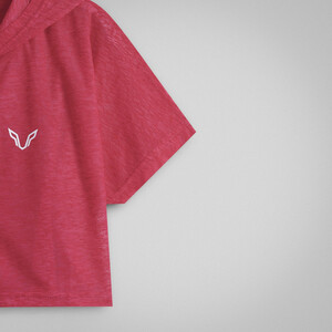 کراپ تی شرت  ورزشی آستین کوتاه زنانه نوزده نودیک مدل TS1992 B