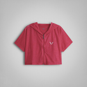 کراپ تی شرت  ورزشی آستین کوتاه زنانه نوزده نودیک مدل TS1992 B