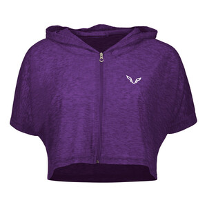 کراپ تی شرت  ورزشی آستین کوتاه زنانه نوزده نودیک مدل TS1992 B