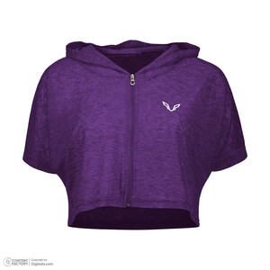 کراپ تی شرت  ورزشی آستین کوتاه زنانه نوزده نودیک مدل TS1992 B