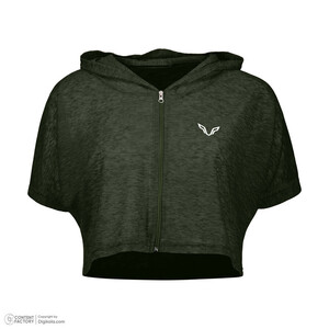 کراپ تی شرت  ورزشی آستین کوتاه زنانه نوزده نودیک مدل TS1992 B