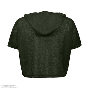 کراپ تی شرت  ورزشی آستین کوتاه زنانه نوزده نودیک مدل TS1992 B