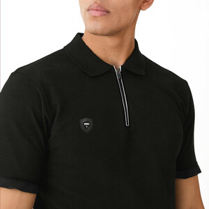 پولوشرت آستین کوتاه مردانه نوزده نودیک مدل POL1925 Gr