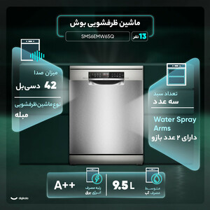 ماشین ظرفشویی بوش مدل SMS6EMW65Q