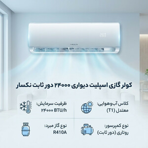 کولر گازی اسپلیت دیواری 24000 دور ثابت نکسار مدل TF24ELN1