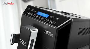 اسپرسو ساز خانگی 2 لیتری دلونگی مدل ELETTA ECAM44.660B، تمام اتوماتیک با مصرف دانه قهوه، مناسب تهیه اسپرسو، کافه لاته، کاپوچینو، ماکیاتو و لانگو، دارای دو عدد نازل قهوه