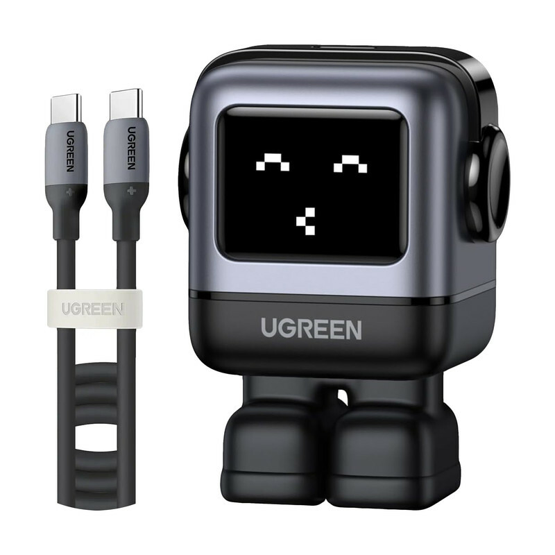 شارژر دیواری 30 وات یوگرین مدل Robot Nexode RG PD GaN Fast Charger به همراه کابل USB-C