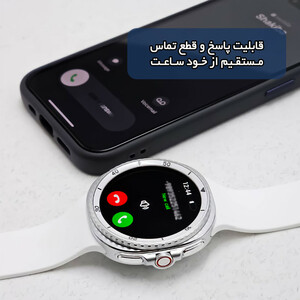 ساعت هوشمند 46 میلی متر وونک مدل Galaxy 8a-26 با بند سیلیکونی