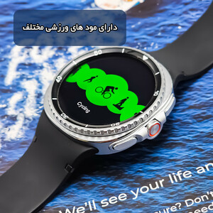 ساعت هوشمند 46 میلی متر وونک مدل Galaxy 8a-26 با بند سیلیکونی
