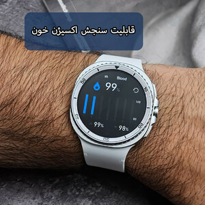 ساعت هوشمند 46 میلی متر وونک مدل Galaxy 8a-26 با بند سیلیکونی