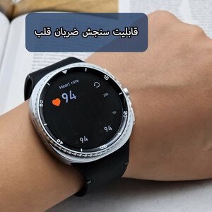 ساعت هوشمند 46 میلی متر وونک مدل Galaxy 8a-26 با بند سیلیکونی