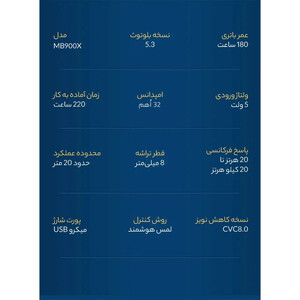 هدفون بلوتوثی مدل MB900X