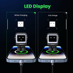 شارژر دیواری 30 وات یوگرین مدل Robot Nexode RG PD GaN Fast Charger به همراه کابل USB-C
