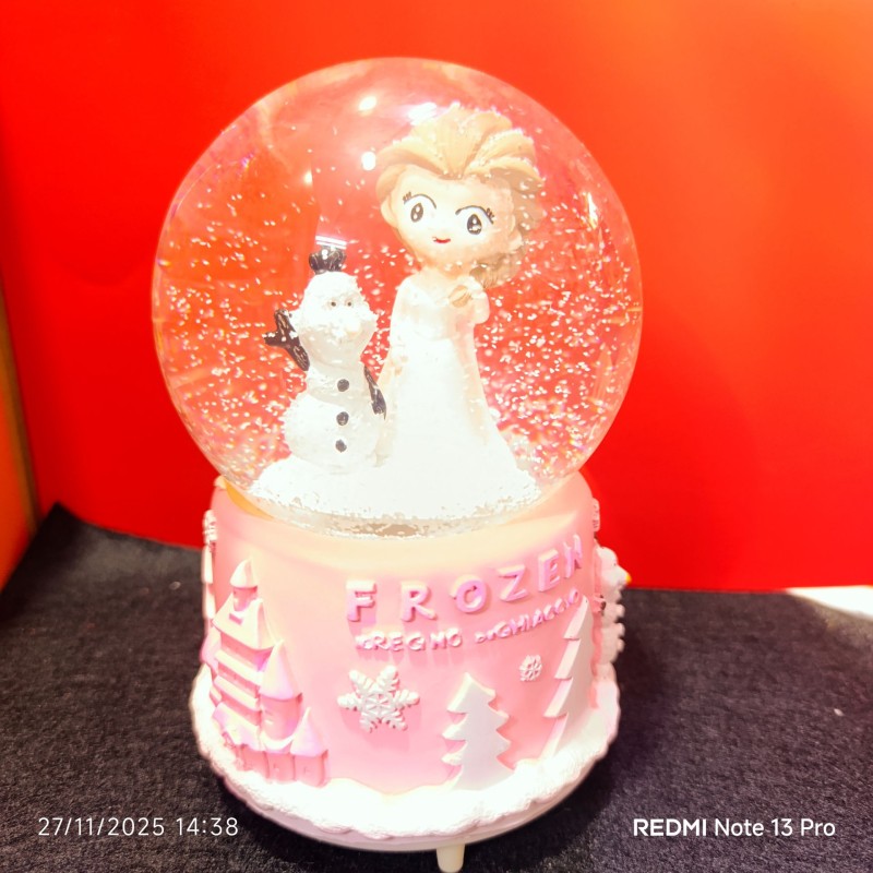 گوی برفی بزرگ پمپ دار موزیکال و چراغدار