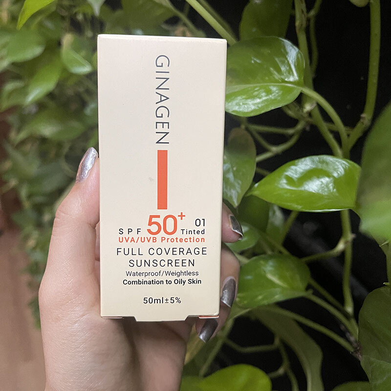 کرم ضد آفتاب رنگی شماره ۱ پوست مختلط تا چرب SPF50 ژیناژن