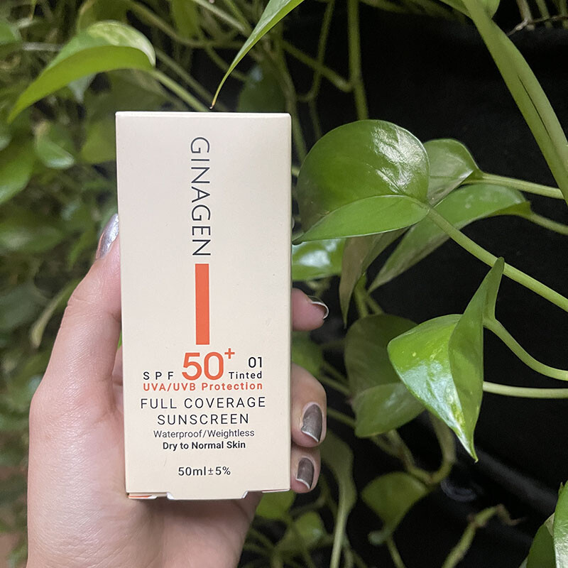 کرم ضد آفتاب رنگی شماره 1 پوست نرمال تا خشک SPF50 ژیناژن