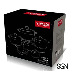 سرویس 11 پارچه استیل برند ویوالدی VIVALDI مدل آنکا