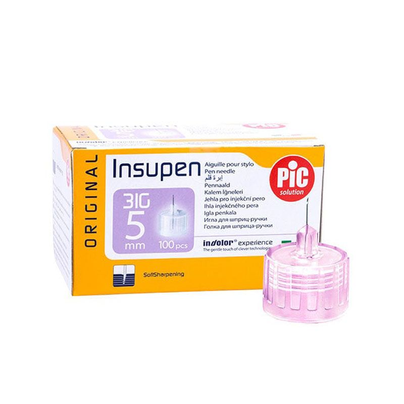 سر سوزن قلم انسولین پیک سلوشن (PIC Solution) 05 میلی متر گیج 31 بسته 100 عددی