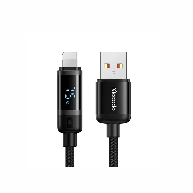 کابل شارژ سریع و انتقال داده یو اس بی  به لایتنینگ 3A مک‌دودو CA-5000 | نمایشگر دیجیتال 1.2 متر